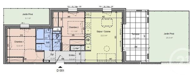 Afficher la photo en grand Appartement T3 à vendre - 3 pièces - 58,80 m2 - Challes Les Eaux - 73 - RHONE-ALPES