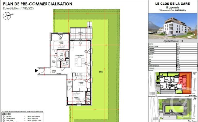 Afficher la photo en grand Appartement T4 à vendre - 4 pièces - 87,50 m2 - Pontcharra - 38 - RHONE-ALPES