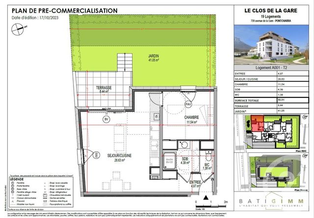 Afficher la photo en grand Appartement T2 à vendre - 2 pièces - 50,91 m2 - Pontcharra - 38 - RHONE-ALPES