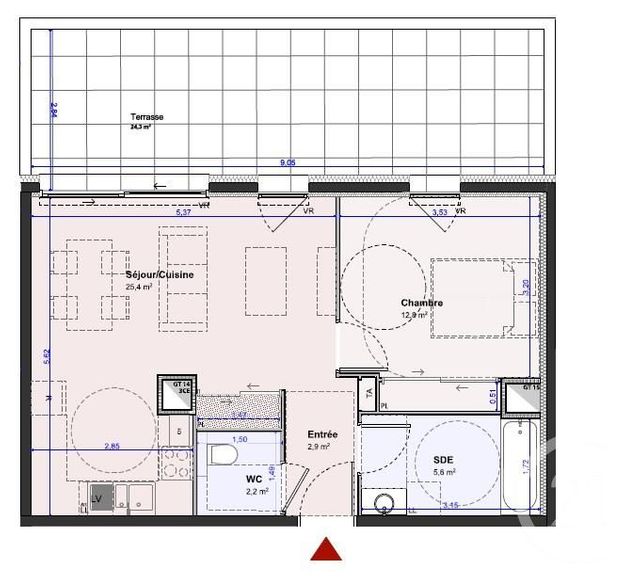 Afficher la photo en grand Appartement T2 à vendre - 2 pièces - 48,90 m2 - Pontcharra - 38 - RHONE-ALPES