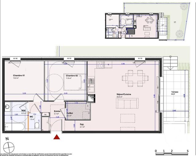 Afficher la photo en grand Appartement T3 à vendre - 3 pièces - 63,60 m2 - Pontcharra - 38 - RHONE-ALPES