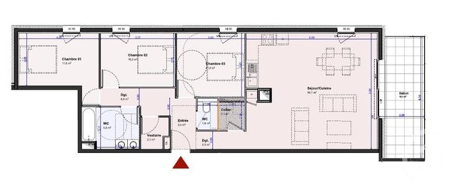 Afficher la photo en grand Appartement T4 à vendre - 4 pièces - 92,30 m2 - Pontcharra - 38 - RHONE-ALPES