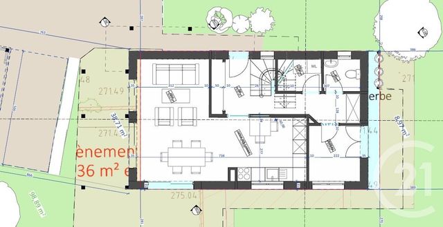 Terrain à vendre - 336 m2 - Chambery - 73 - RHONE-ALPES