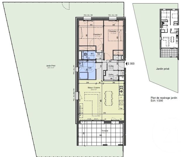 Appartement T3 &agrave; vendre - 3 pi&egrave;ces - 69,20 m2 - Challes Les Eaux - 73 - RHONE-ALPES