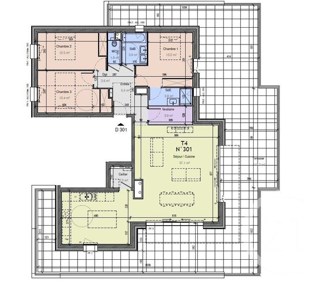 Appartement T4 &agrave; vendre - 4 pi&egrave;ces - 121,20 m2 - Challes Les Eaux - 73 - RHONE-ALPES